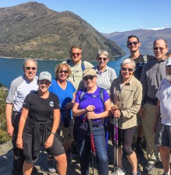Group at Mou Waho Island, Lake Wanaka Otago New Zealand
