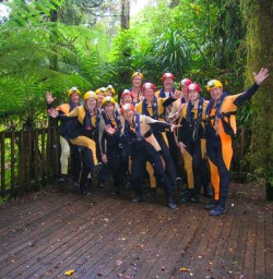 And again with the group shot! This time all geared up in wetsuits at Nile River