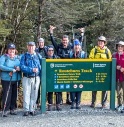 Group at Routeburn Track, Otago New Zealand