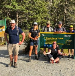 Group starting Routeburn Track, Otago New Zealand