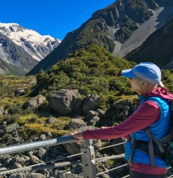 Guest looking at Mount Sefton