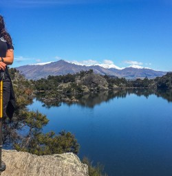 Guest at Mou Waho Island, Lake Wanaka Otago New Zealand