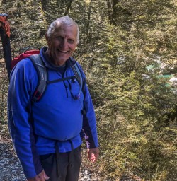 Guest at the Routeburn Track river, Otago New Zealand