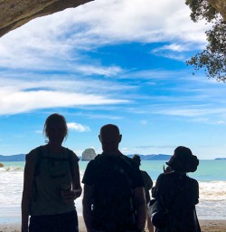 Guests enjoying Cathedral Cove