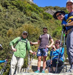 Hiking up Sealy Tarns