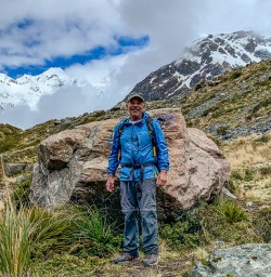 Historically carved boulders in the Hooker Valley