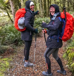 Ladies at Routeburn Track Valley, Otago New Zealand