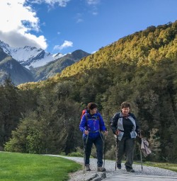 Ladies walking the Routeburn Track, Otago New Zealand