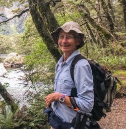 Lady at Routeburn Track River, Otago New Zealand