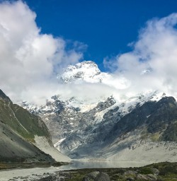 Mount Sefton in clouds