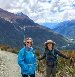 Pair overlooking valley from Routeburn track