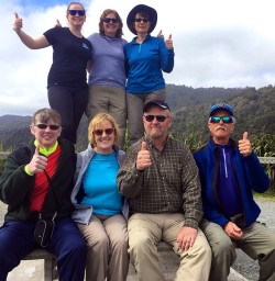 A group photo at Punakaiki Pancake Rocks