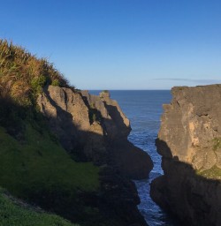 Punakaiki pancake rocks and blowholes, West Coast New Zealand