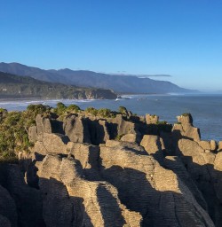 Punakaiki pancake rocks and blowholes, West Coast New Zealand