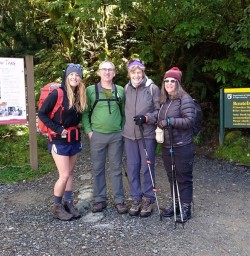 The team at the Routeburn Track Entrance