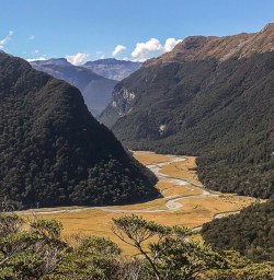 Routeburn track valley, Otago New Zealand