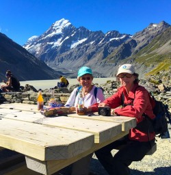 It's not everyday you have cold drinks and snacks underneath New Zealand's highest peak