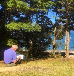 Sketching Lake Manapouri