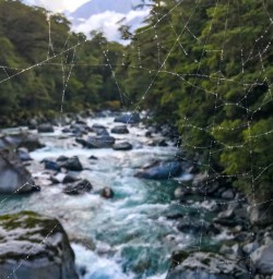 Spider web at The Chasm
