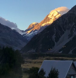 Sunset at Aoraki Mount Cook, Canterbury New Zealand