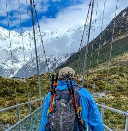 Surrounded by peaks in the Hooker Valley
