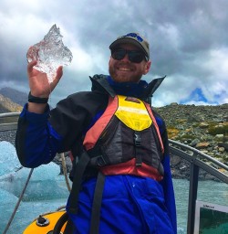 Out on the glacier lake