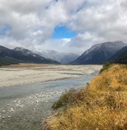 Waimakariri river at Arthurs Pass National Park, Canterbury New Zealand