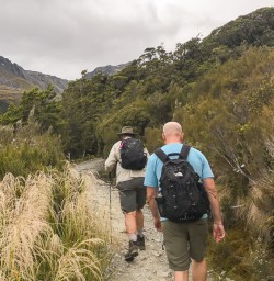 Walking the Routeburn track, Fiordland New Zealand