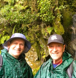 2. Routeburn track guests and waterfall