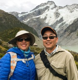 2. Guest couple Hooker Valley lookout