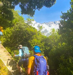 2. Climbing to Sealy Tarns