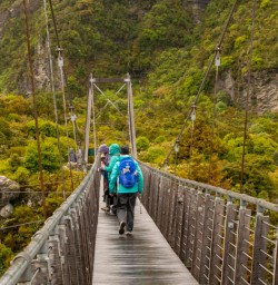 2. Crossing bridge Hooker Valley Track