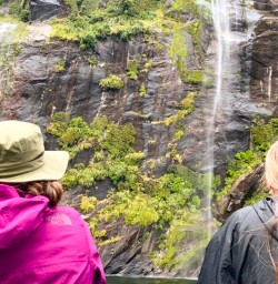 2. Guests up close with waterfalls Milford Sound