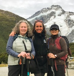 2. Guide Kelly and two guests Mt Cook National Park. 