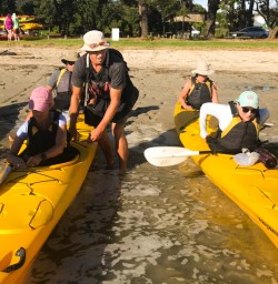 2. Guide and guests Kayaking Coromandel