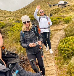 2. Guide and guests Landed heli hike Kepler Track