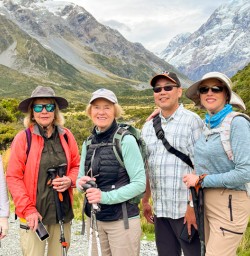2. Happy group on Hooker Valley Mt Cook in background