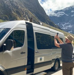 2. Kea on roof of van