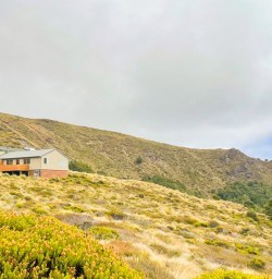 2. Luxmore Hut from below