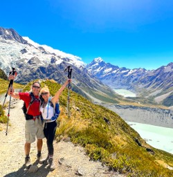 2. Stoked guest couple Sealy Tarns epic views