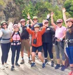 2. Stoked guests and guide at Kawarau Bridge