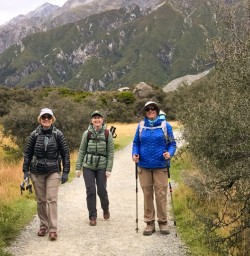 2. Three guests Hooker Valley Track