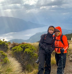 2. Two guests at Luxmore Hut Kepler Track