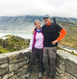 2. Two happy guests Hooker Valley lookout point