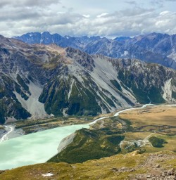 2. Views of Hooker Valley from Sealy Tarns