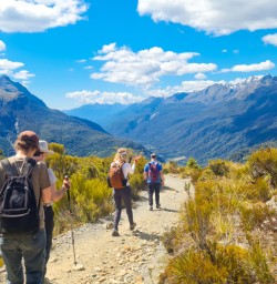 2. Whole group on Routeburn Track sunny