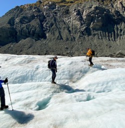 2.2 Group walking across glacier