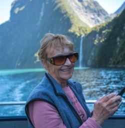 2.2 Solo guest Milford Cruise Waterfall background