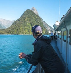 2.2 Solo guest Milford Cruise side of boat