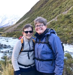 2. Two happy guests in Hooker Valley
